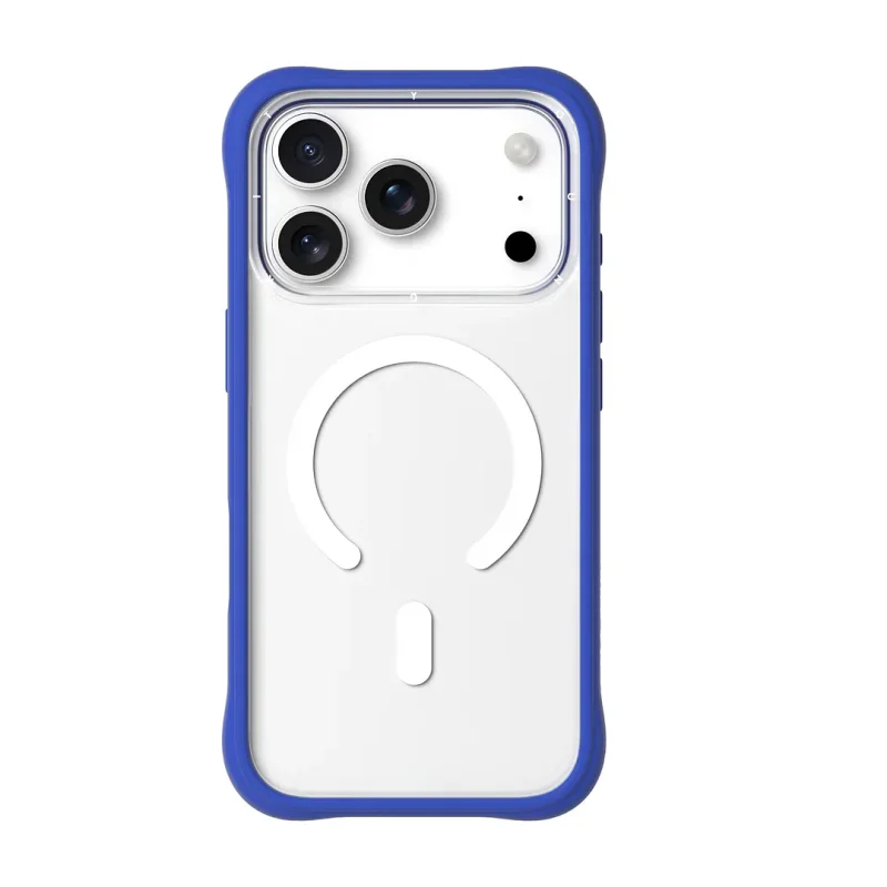 Capa Youngkit Dynamic Series II Apokin para iPhone 17 Pro Max e 18 Pro Max Transparente com Anel Magnético Azul - Imagem 1