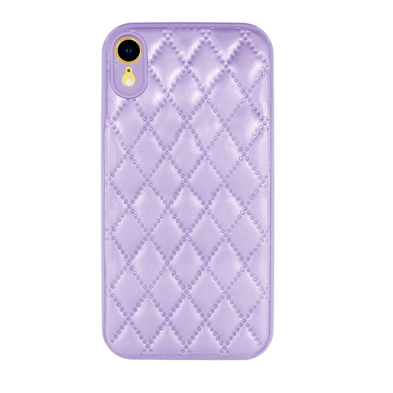 Capa Apokin para iPhone XR em Pele Fumada com Suporte e Íman Lilás - Imagem 3