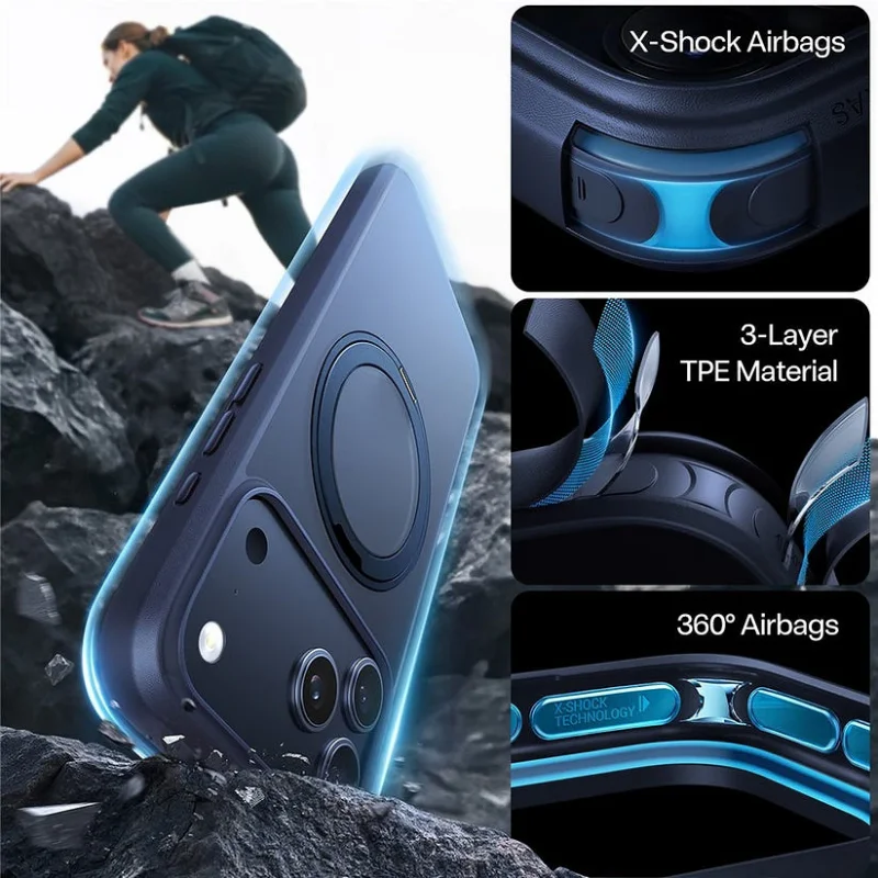 Capa Apokin Torras Ostand Pro para iPhone 17 Pro e 18 Pro Preto - Imagem 4