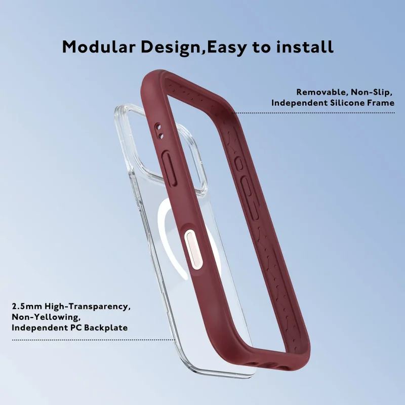Capa Apokin Youngkit Dynamic Series II MagSafe para iPhone 16 Pro Max Vermelho Cereja - Imagem 2