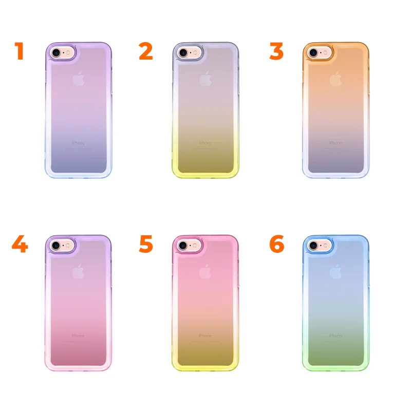 Capa Apokin Space Case Degradé para Apple iPhone 7, iPhone 8 e iPhone SE com Proteção de Câmara Roxo e Azul