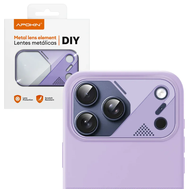 Protetor de Lente Apokin para iPhone 17 Pro / 18 Pro Metálico Laranja - Imagem 6