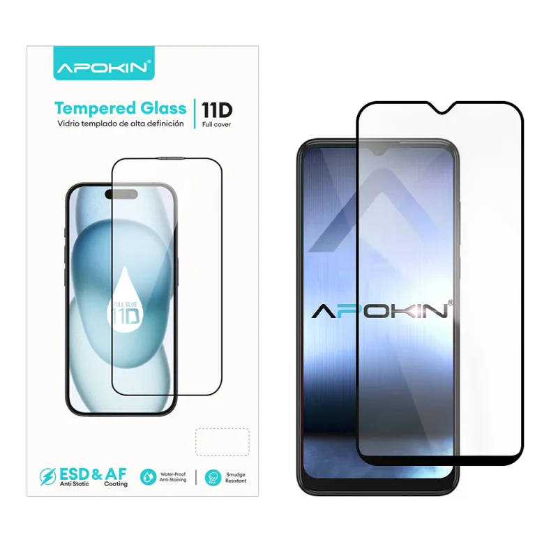 Película de Vidro Temperado Apokin para Alcatel 1L 2021 Full Glue 11D Preto