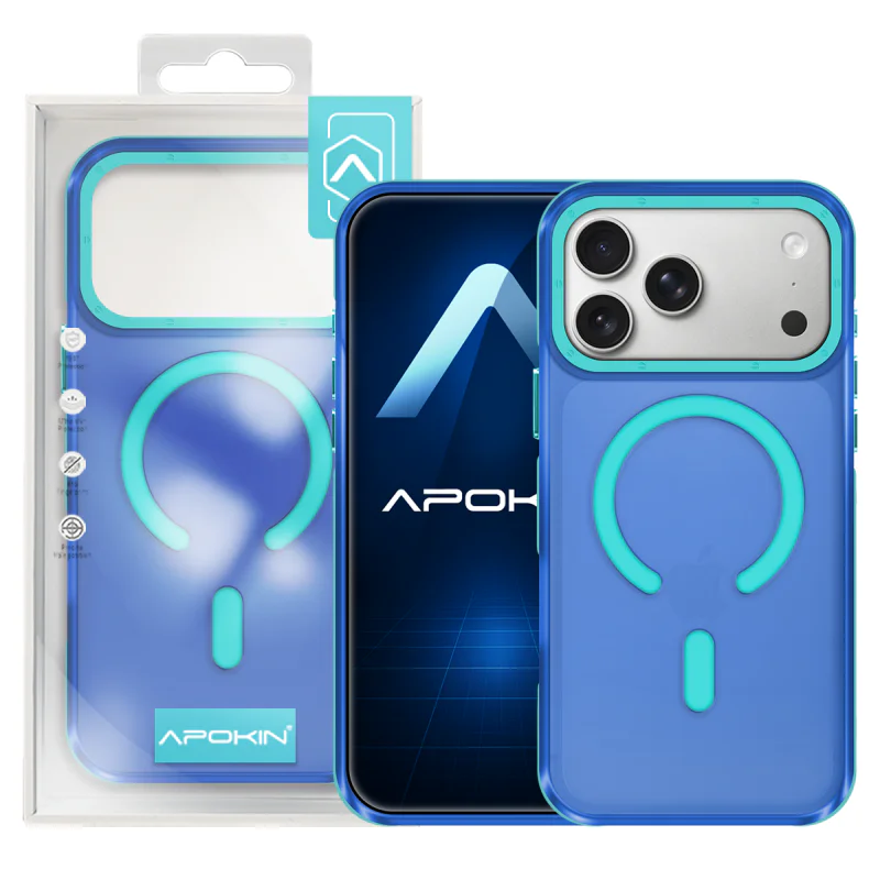 Capa Magnética Apokin para Galaxy A26 Bicolor Semitransparente com MagSafe Verde - Imagem 4
