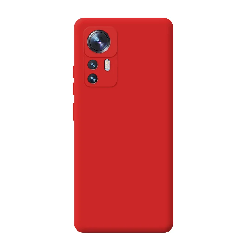 Capa Apokin para Xiaomi 12 e 12X Silicone Macio com Proteção 3D Vermelho