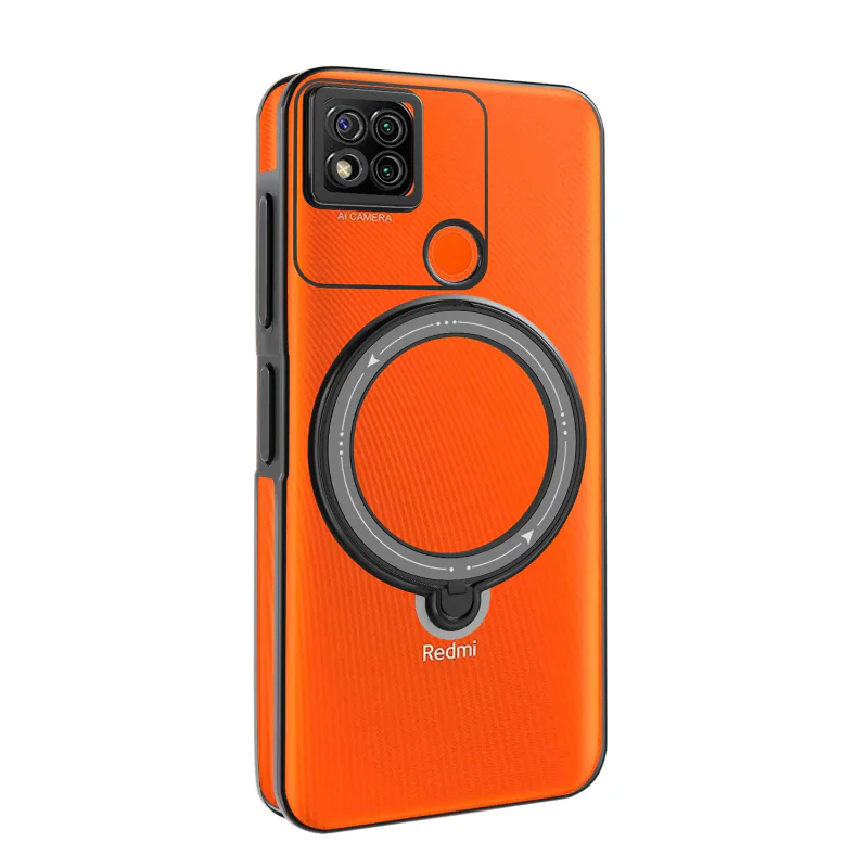 Capa Apokin para Xiaomi Redmi 9C com Anel MagSafe Rosa - Imagem 3