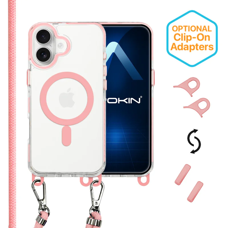 Capa Apokin para iPhone 16 Plus em Acrílico com Cordão Preto - Imagem 5