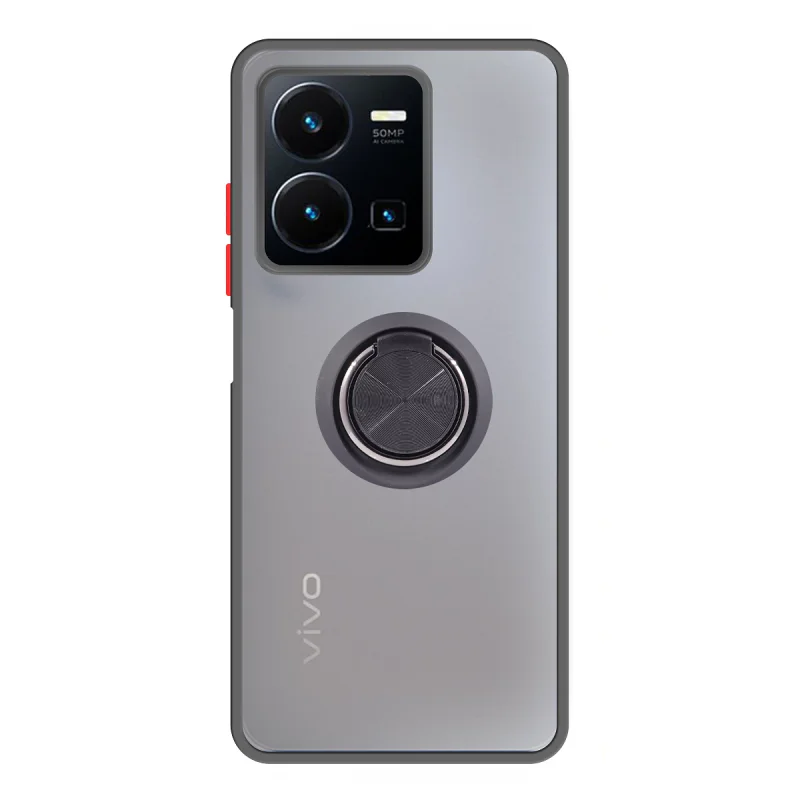 Capa Apokin para Vivo Y22s em Gel Magnética com Suporte Fumê Preto - Imagem 4