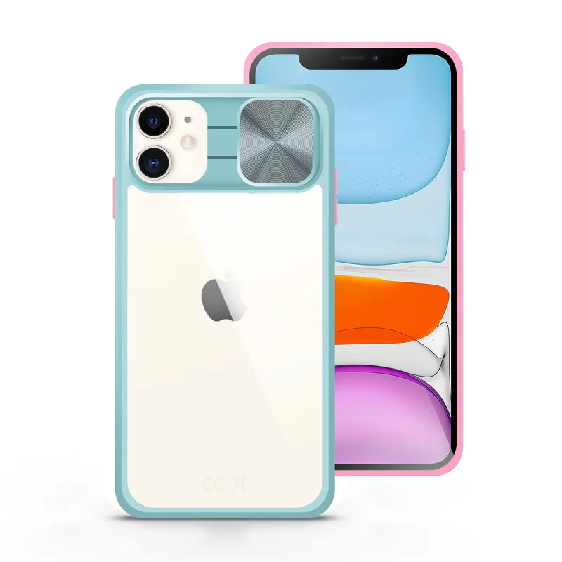 Capa de Gel Anti-choque Apokin com Cobertura Deslizante para iPhone 11 Azul Turquesa - Imagem 2