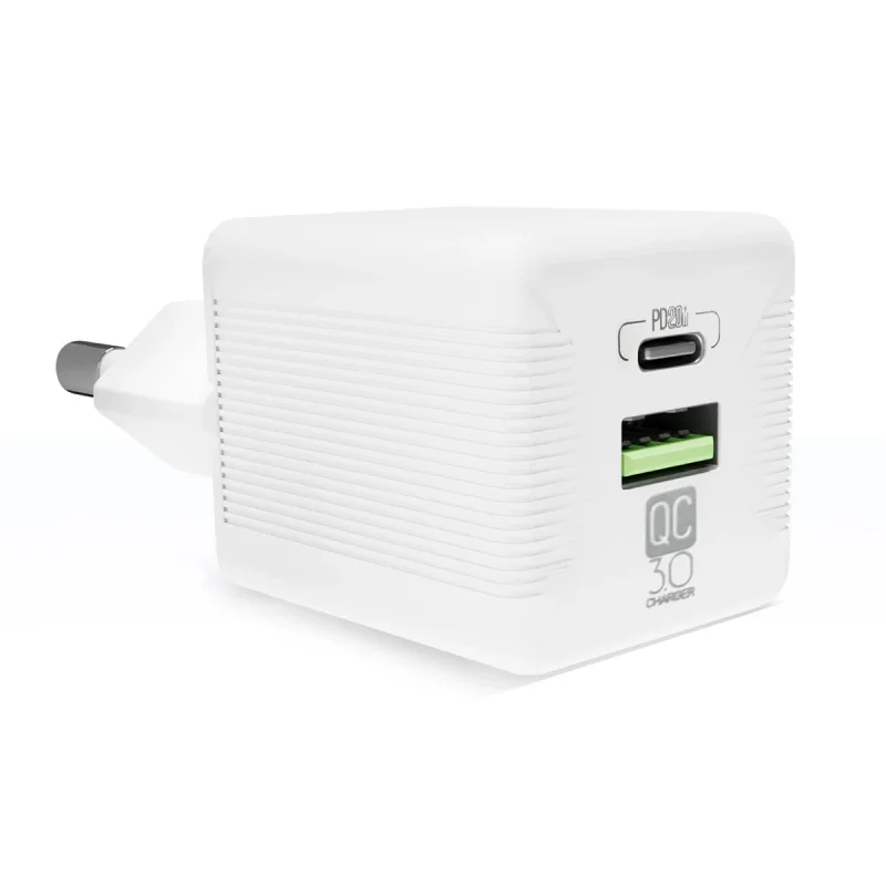 Carregador de Parede Apokin PC820Y Duplo USB-A e PD 20 W 3.0 A Branco - Imagem 5