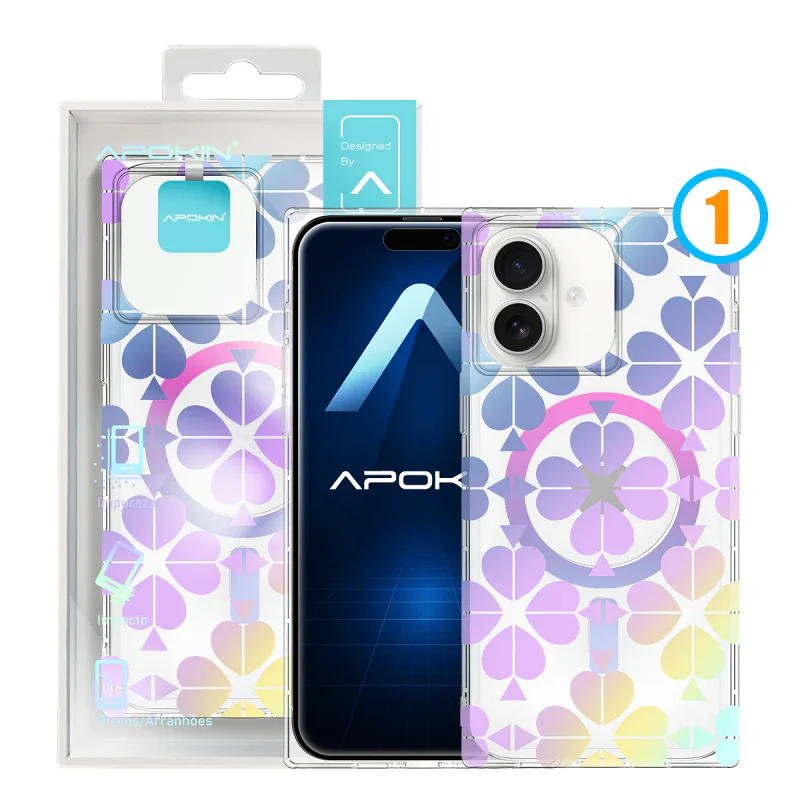 Capa Apokin para iPhone 16 Metalizada com Desenho e MagSafe 3 - Imagem 3