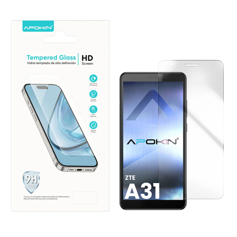 Película de Vidro Temperado Apokin para ZTE Blade A31 Transparente