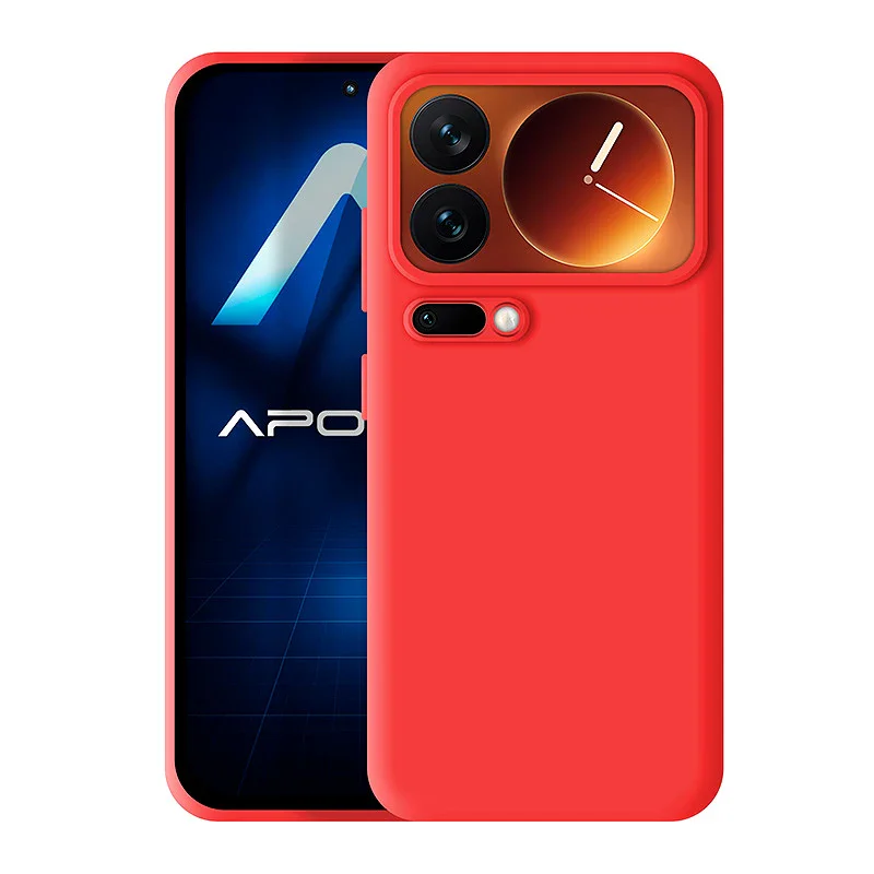 Capa de Silicone Macia Xiaomi 17T Pro Vermelho