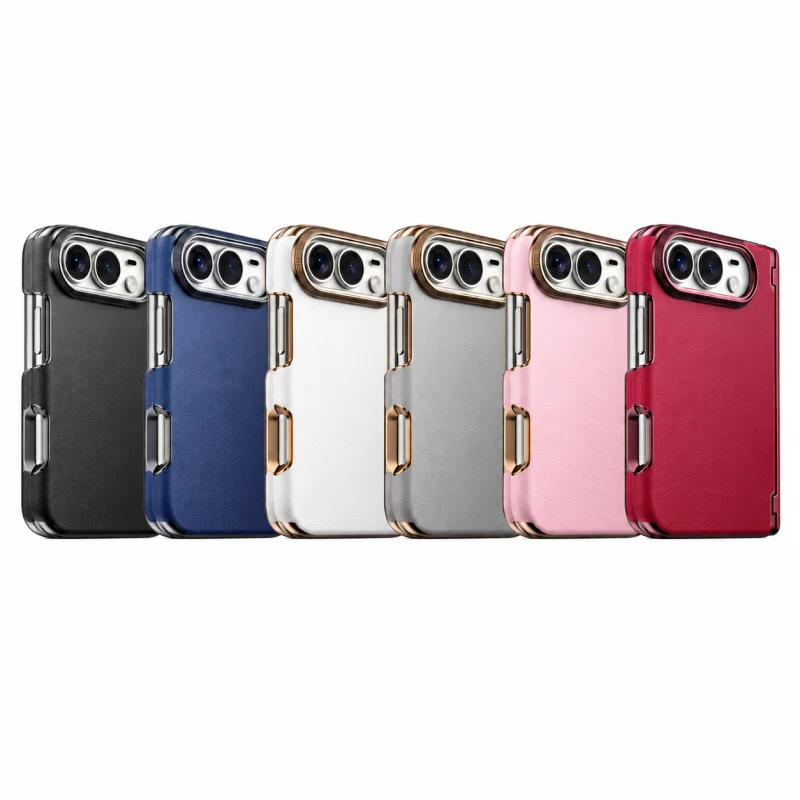 Capa Apokin NJOYNY N11 Star Diamond para iPhone 18 DUO Pele com Brilho Preto - Imagem 1