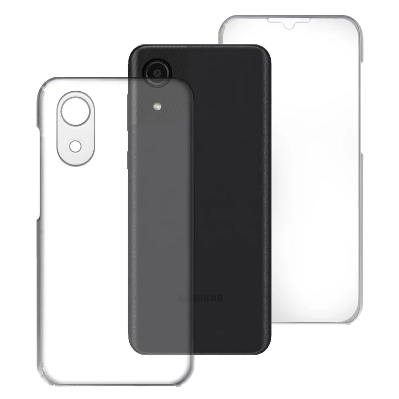 Capa Dupla 360° Transparente em Silicone para Samsung Galaxy A03 Core