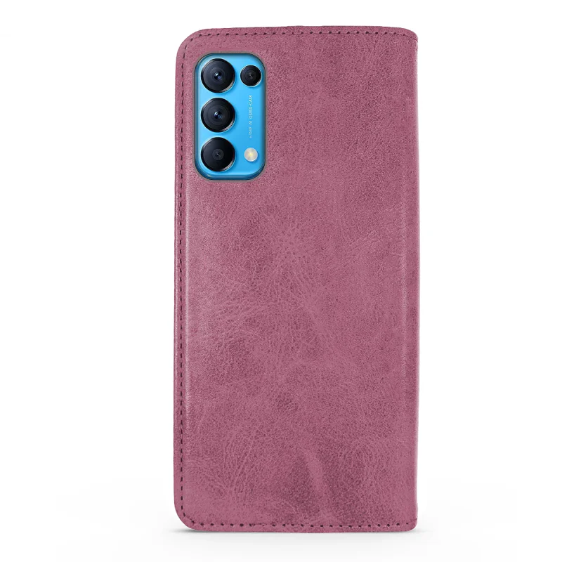 Capa Apokin para Oppo Find X3 e Find X3 Pro em Pele Sintética com Porta-Cartões Rosa - Imagem 5
