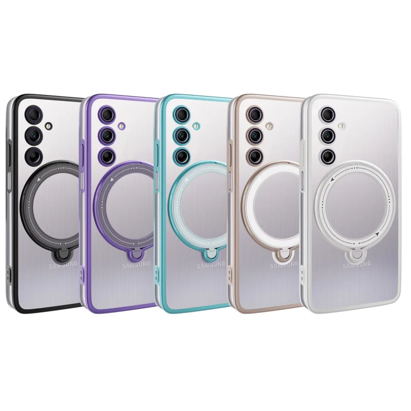 Capa Apokin Transparente com Anel MagSafe para Samsung Galaxy A13 5G Rosa - Imagem 1