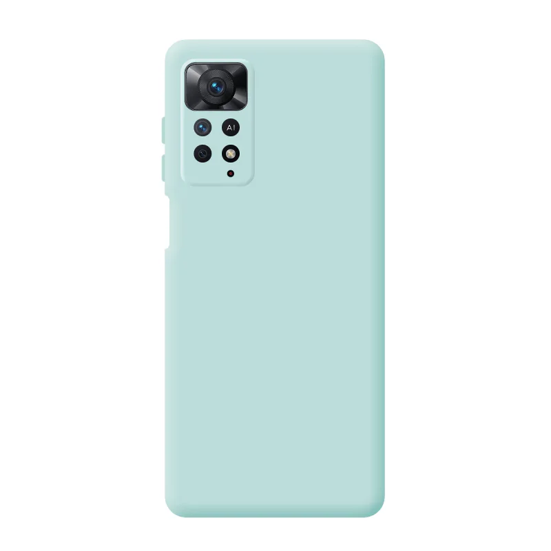 Capa Apokin para Xiaomi Poco M5 4G em Silicone com Câmara 3D Azul Turquesa