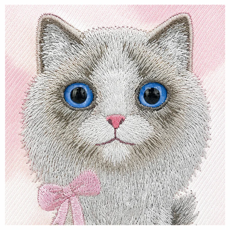 Capa Apokin Nimmy Grandes Olhos 2.0 Bordada para iPhone 17 Gato Rosa - Imagem 3