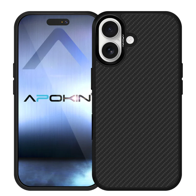 Capa Apokin para iPhone 17 Premium com Efeito Carbono e MagSafe Preto - Imagem 2