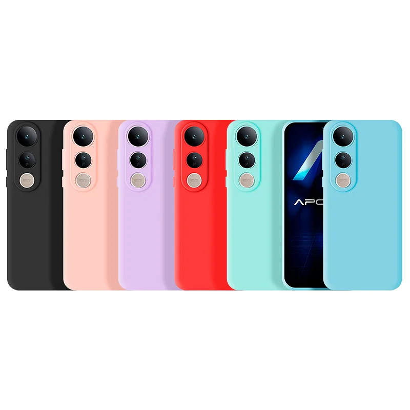 Capa Apokin para Vivo V50 Lite em Silicone Suave Variedade de cores