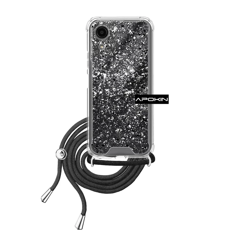 Capa de Gel Apokin para Samsung Galaxy A03 Core com Cordão Rosa - Imagem 5