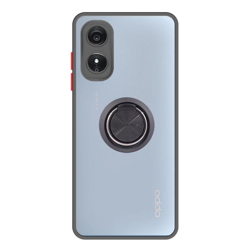 Capa Apokin para Oppo A17 em Gel com Suporte Fumado Vermelho - Imagem 4