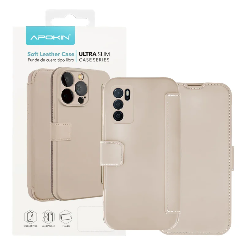 Capa Apokin para Oppo A16 Silicone com Efeito Pele Azul - Imagem 3