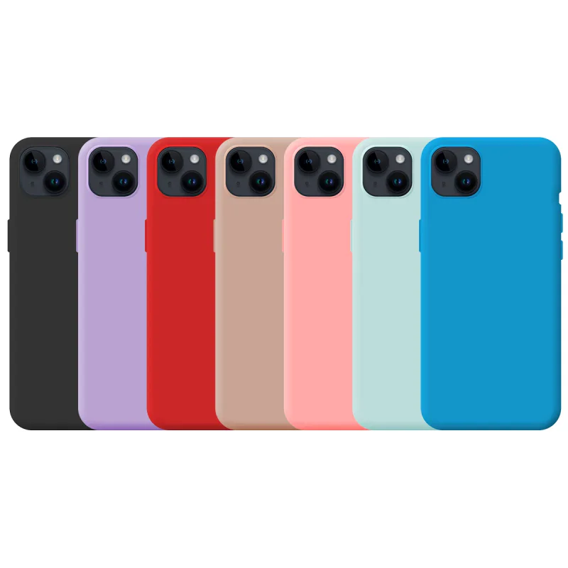 Capa de Silicone Macio Apokin para iPhone 15 Pro Variedade de cores