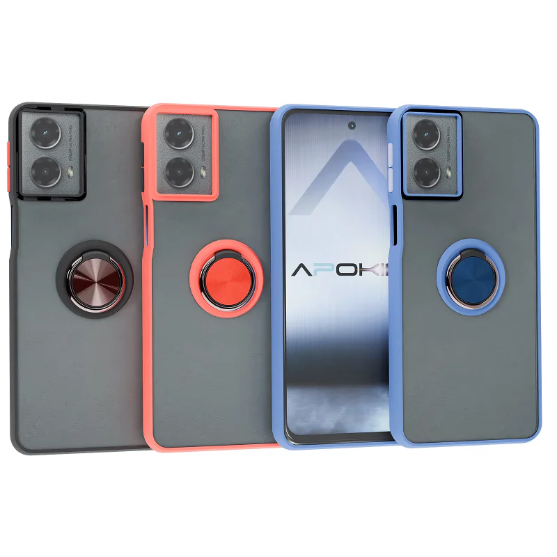 Capa Apokin para Motorola Moto G 5G 2024 Gel Fumada Magnética com Suporte Preto