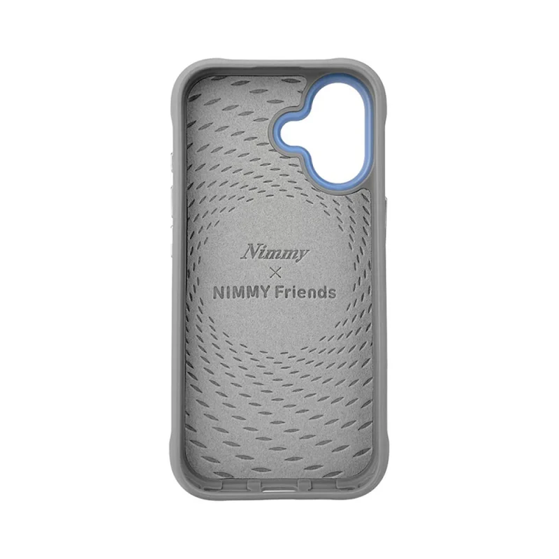 Capa Apokin Nimmy Big Eyes 2.0 Bordada para iPhone 16 Gato Cinzento - Imagem 4