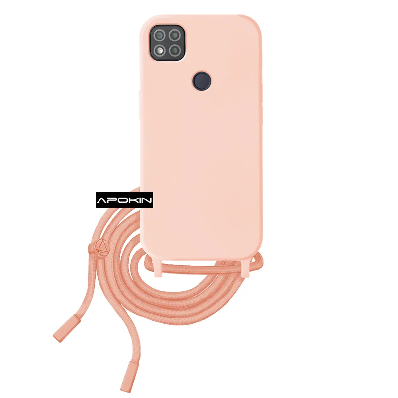 Capa Macia Apokin com Cordão para Xiaomi Redmi 9C Variedade de cores - Imagem 5