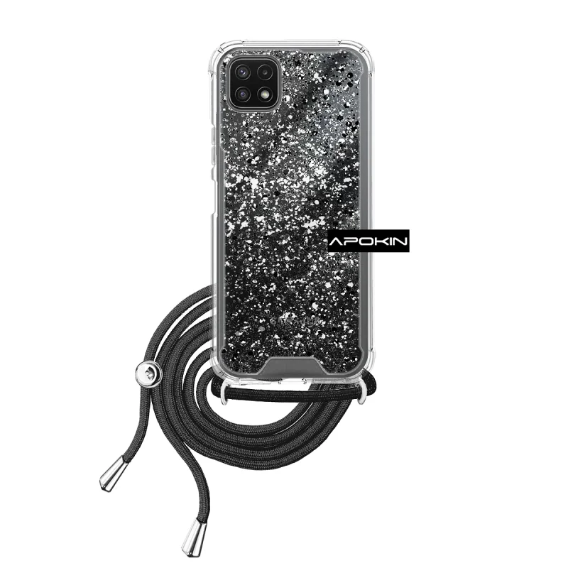 Capa Apokin para Samsung Galaxy A22 5G Gel Transparente com Cordão Variedade de cores - Imagem 5