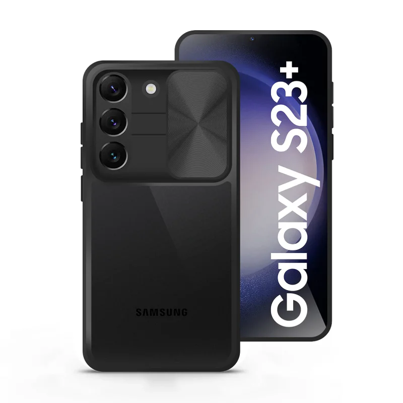 Capa Apokin para Samsung Galaxy S23 Plus Antichoque Gel com Tampa Deslizante para Câmara Preto - Imagem 5