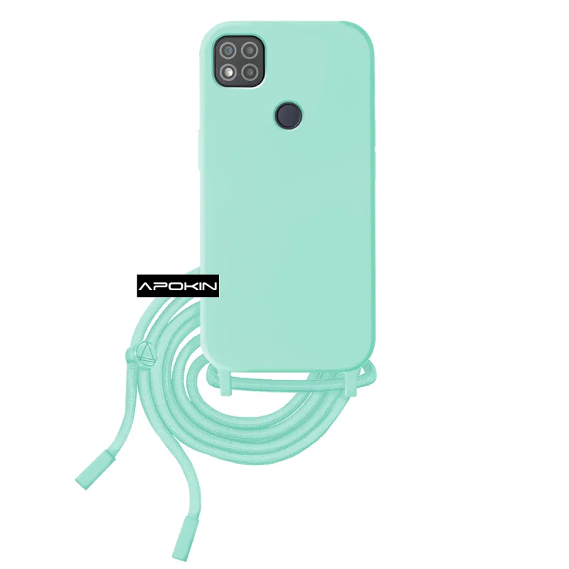 Capa Macia Apokin com Cordão para Xiaomi Redmi 9C Variedade de cores - Imagem 2