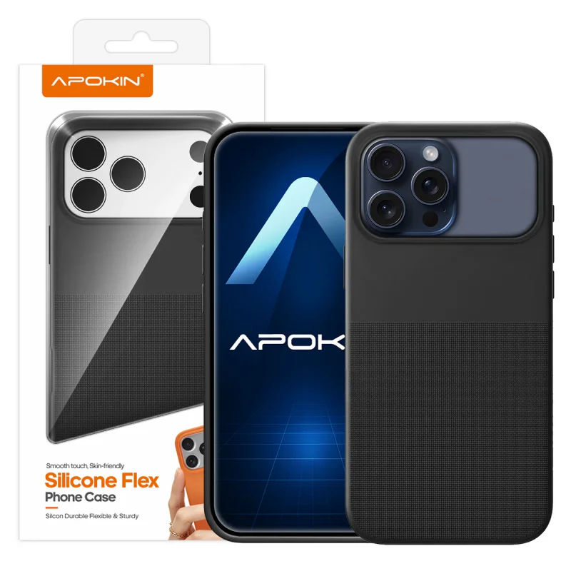 Capa Apokin para iPhone 13 Pro, 14 Pro e 15 Pro em Silicone Flexível Lilás - Imagem 5