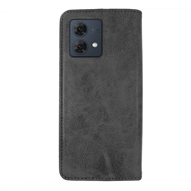 Capa Apokin para Motorola Moto G84 Pele Sintética com Porta-Cartões Preto - Imagem 4