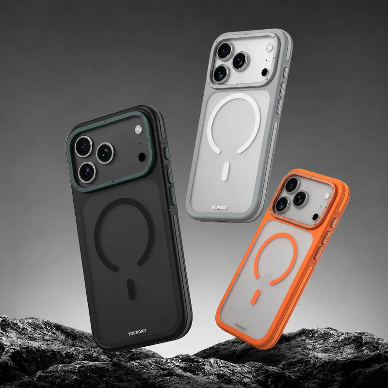 Capa Apokin para iPhone 17 Pro Max e 18 Pro Max Youngkit Areia Rochosa Laranja - Imagem 2