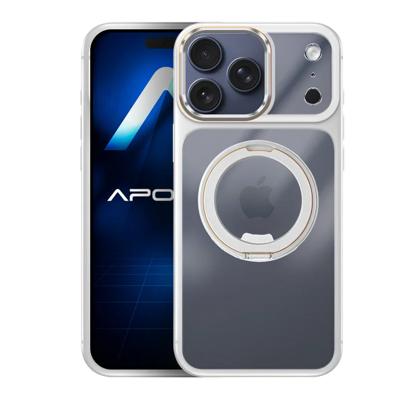 Capa Apokin com Suporte Giratório para iPhone 17 Pro Laranja - Imagem 3