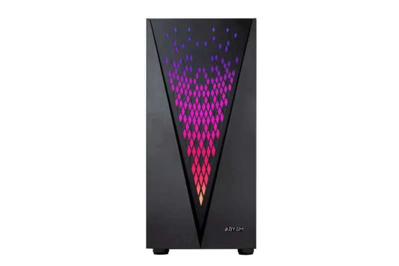 Caixa PC Tower ABYSM Danube Kolpa ATX preta gaming com vidro temperado ARGB - Imagem 2