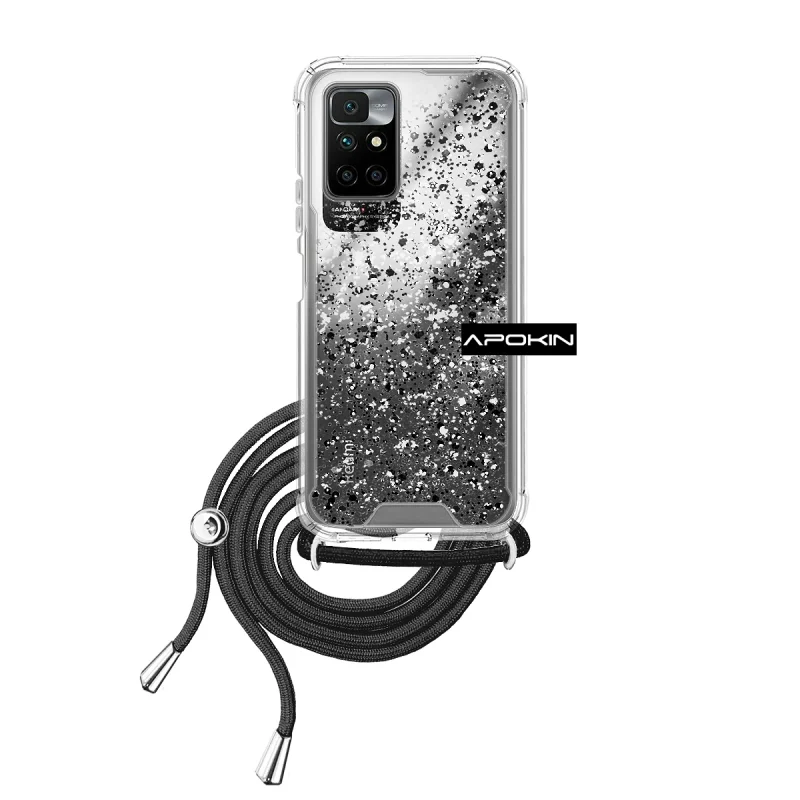 Capa Apokin para Xiaomi Redmi 10 Gel Transparente com Cordão Rosa - Imagem 5