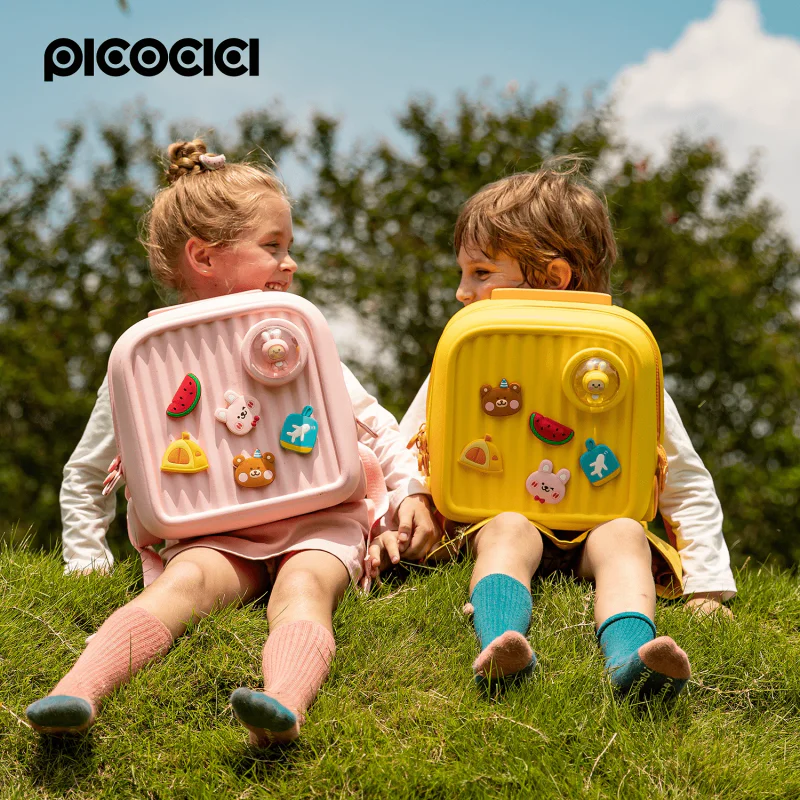 Mochila Infantil Apokin Picocici K33 em Silicone Grande Rosa - Imagem 2