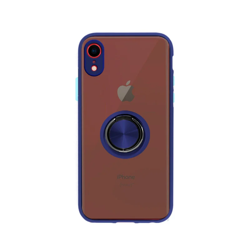 Capa Gel Apokin para iPhone XR Magnética com Suporte Fumada Azul - Imagem 2
