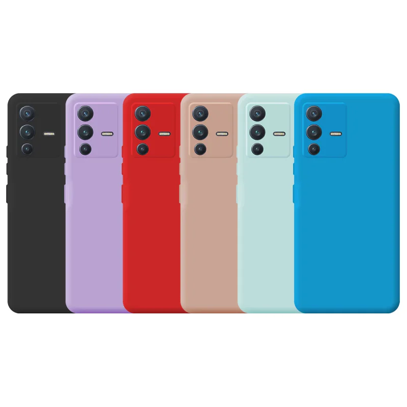 Capa Apokin para Vivo V23 5G Silicone com Proteção de Câmara 3D Azul Turquesa