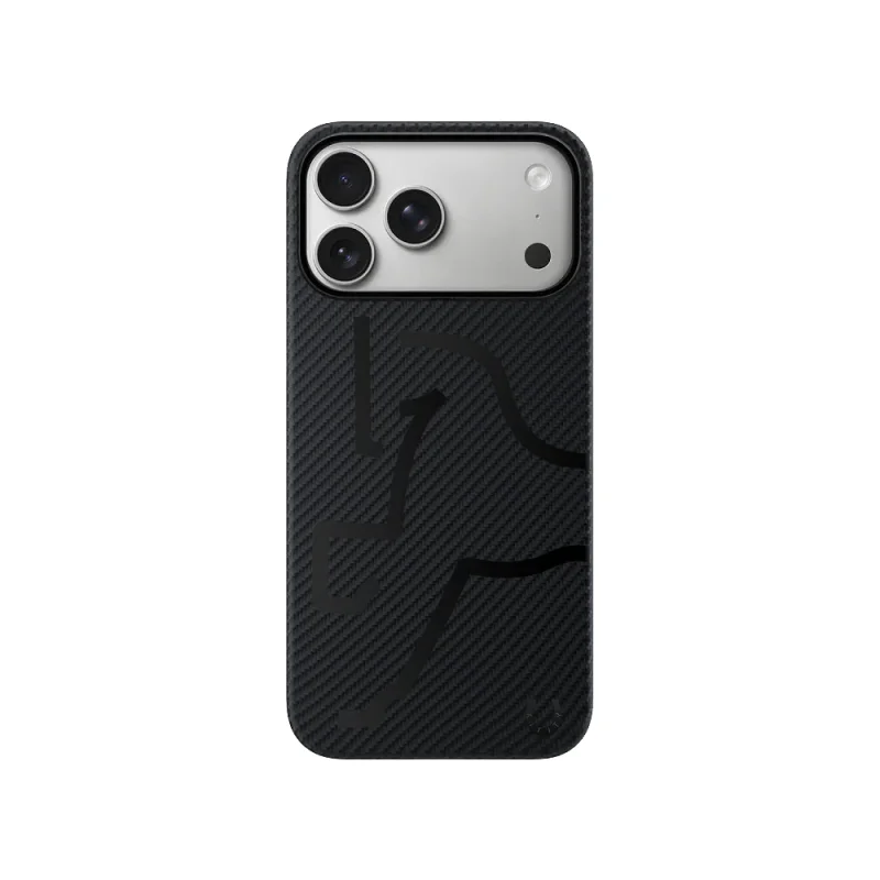 Capa Apokin para iPhone 17 Pro Max e 18 Pro Max Airity em Fibra de Aramida Edição Limitada Preto