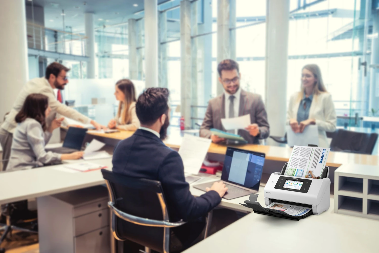 Scanner de Documentos Epson WorkForce DS-800WN A4 Duplex 50 ppm Wi-Fi com Ecrã Tátil - Imagem 4