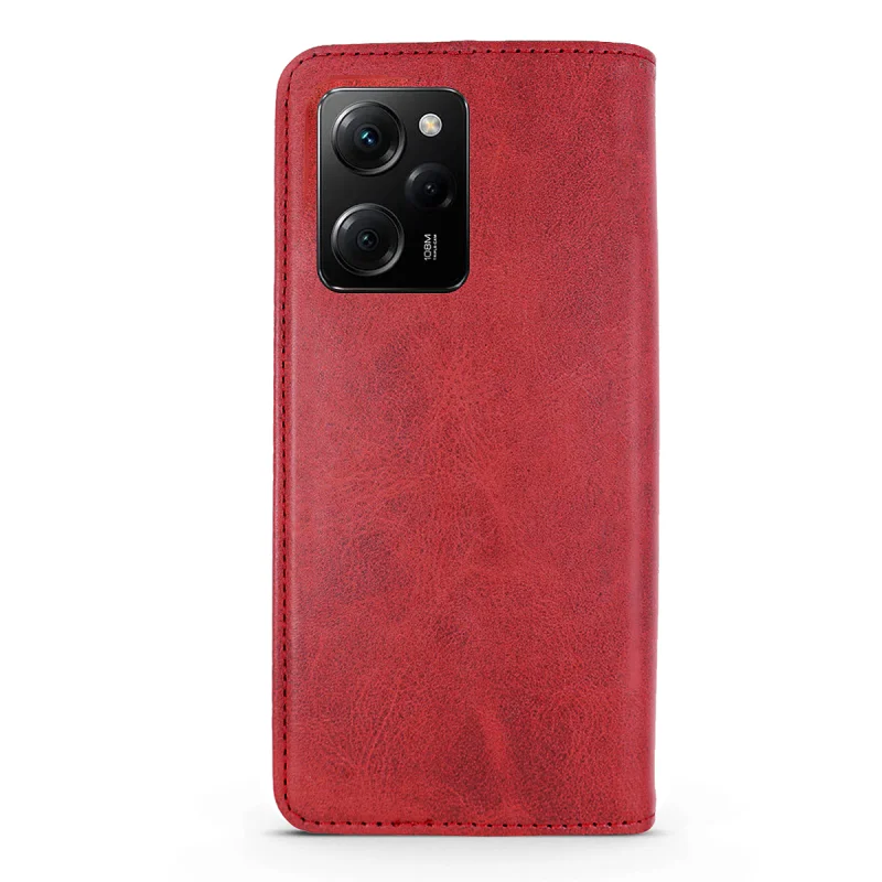 Capa Tipo Livro Apokin para Xiaomi Poco X5 Pro em Pele Sintética com Porta-Cartões Preto - Imagem 5