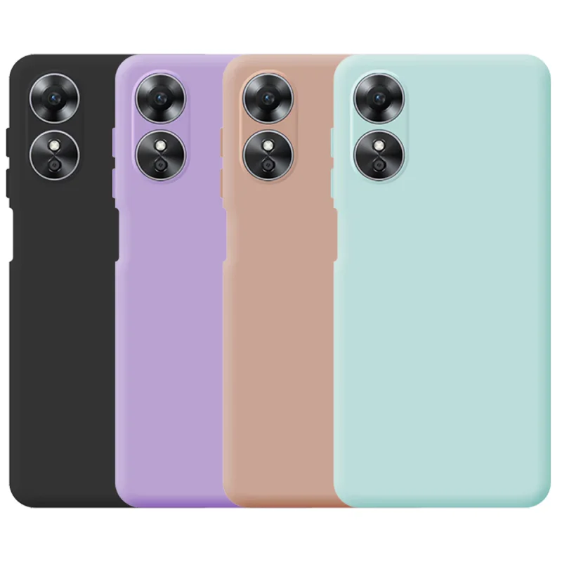 Capa Apokin Silicone Flexível com Proteção de Câmara 3D para Oppo A17 4G Azul Turquesa - Imagem 1