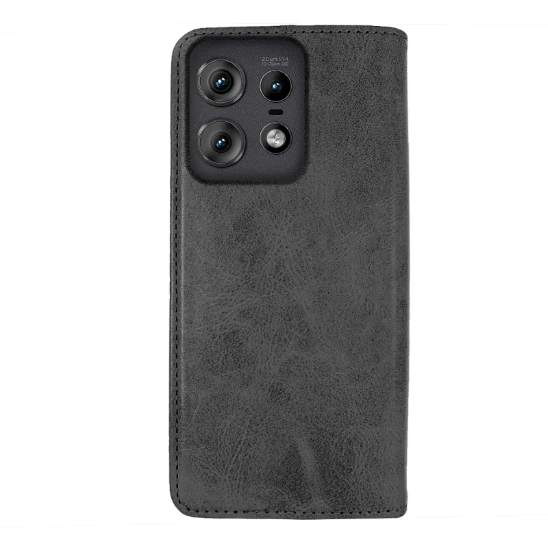Capa em Pele Sintética Apokin com Porta-Cartões para Motorola Moto Edge 50 Pro Preto - Imagem 4