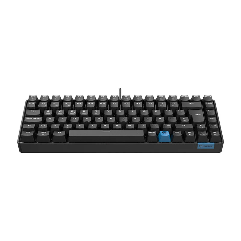 Teclado Gaming Mecânico Sem Fios Hiditec GM1K 75% Hot-Swap Gateron Pro Red RGB Preto - Imagem 3
